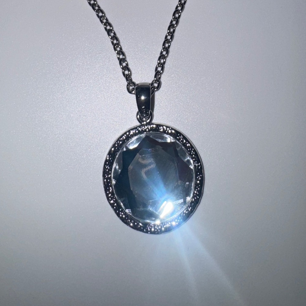 Vintage Cookie Lee 2-in-1 Convertible Clear Crystal Pendant Necklace NWT